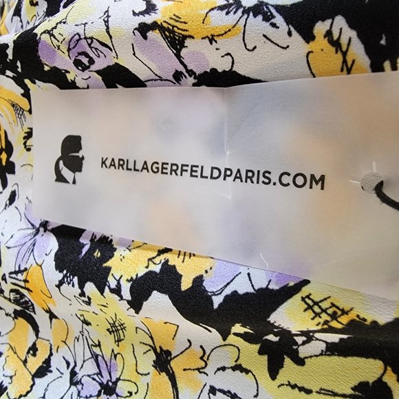 ❤️Karl Lagerfeld Paris Yagavi Ruffle Blouse Sleeveless Size Medium NWT ❤️ - Picture 7 of 12